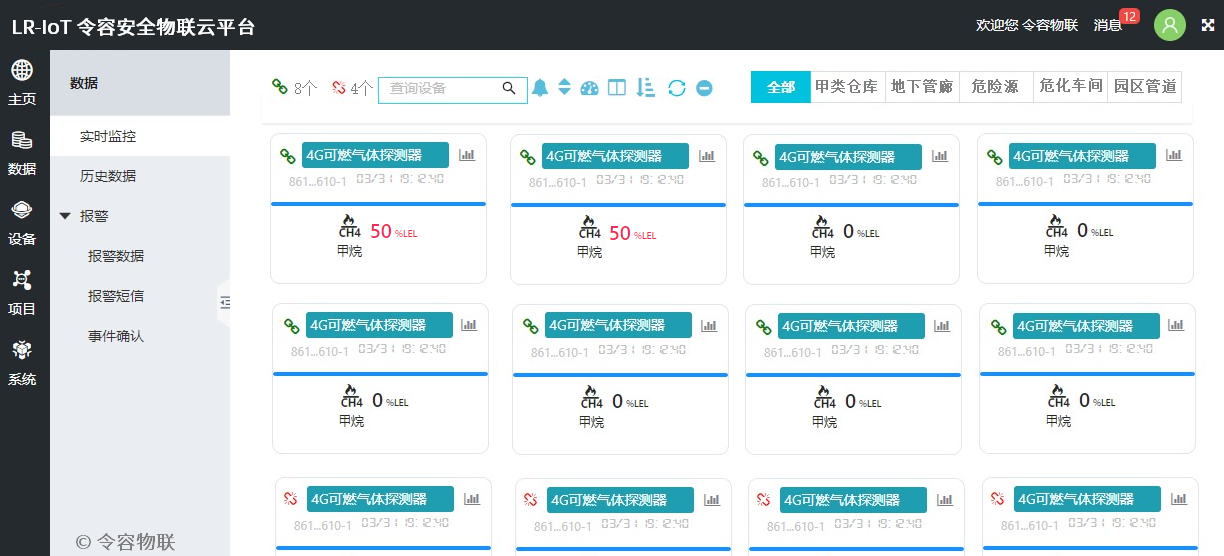 污水井易燃易爆氣體濃度監(jiān)測(cè)系統(tǒng)-令容物聯(lián)